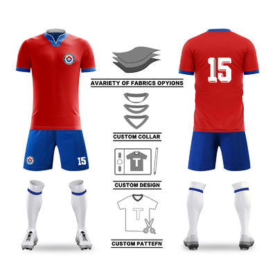 Fútbol durable de encargo respirable Team Jersey de Wicking de la humedad de Team Jersey