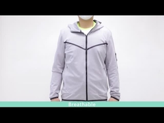 Chaqueta uniforme po del club del fútbol de la ropa de deportes del fútbol del diseño simple de la prueba del diseño del fútbol gris del entrenamiento